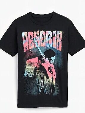 NWT Express Jimi Hendrix Black Graphic T-Shirt Men's Size Large